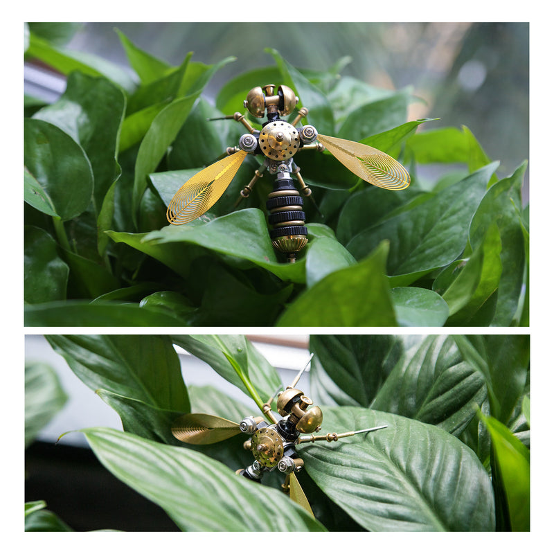 90Pcs Steampunk Insect Metal Model Kits Mechanical Crafts for Home Decor - Bee - EngineDIY