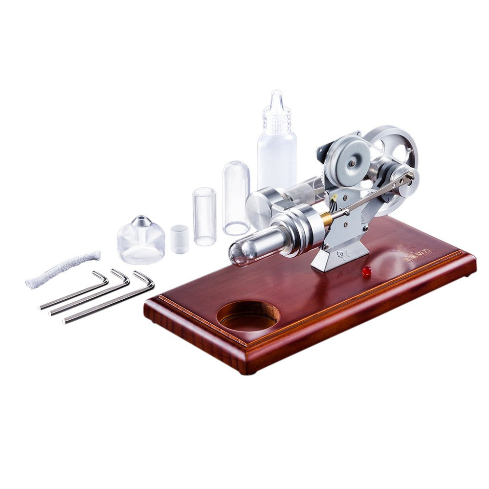 Stirling Engine Kit Electricity Generator with LED Light - enginediy