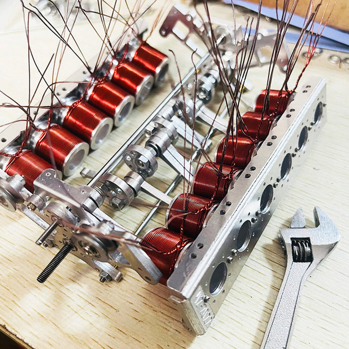 Metal V12 Brushless Electromagnetic Engine Model Technology Toys for 1 ...