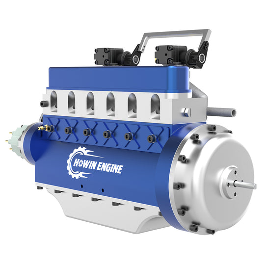 Moteur HOWIN L6-210 1/8 échelle 21cc Mini moteur à essence L6 6 cylindres en ligne 4 temps refroidi par eau Kit modèle 