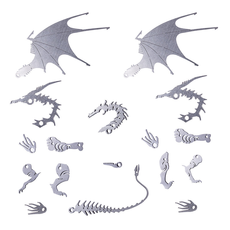 3D Puzzle DIY Model Kit Dragon Metal Games Creative Gift - EngineDIY