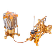 ENJOMOR Watt Steam Engine Reactor Model Steam Pump with Boiler Generator Scientific Educational Toys for Desktop Decor - EngineDIY