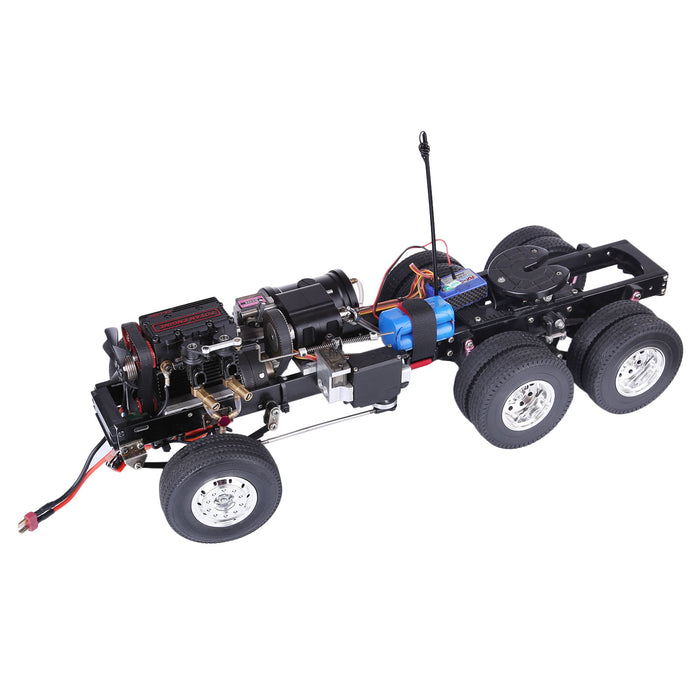 TOYAN FS-L200 Inline 2-cylinder 4-stroke Nitro Engine Modified Gas Powered RC Car - 1/14 6×4 3-axle Remote Control Tractor Vehicle Truck Frame DIY Assembly Kit (Presale)