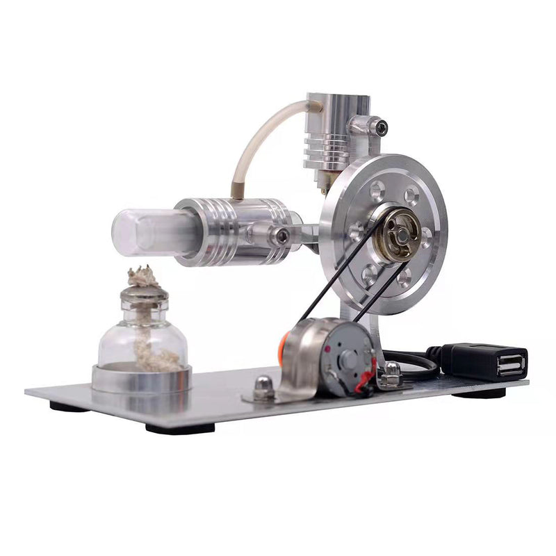 DERELOAS Moteur Stirling pour adultes - Moteur Stirling en métal qui fonctionne avec des lampes à alcool, modèle de moteur à vapeur à air chaud à faisceau d'équilibre | Kit d'expérience cool DERELOAS Moteur Stirling pour adultes - Moteur Stirling en métal qui fonctionne avec des lampes à alcool, modèle de moteur à vapeur à air chaud à faisceau d'équilibre | Kit d'expérience cool