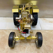 T12 Antique Roller Tractor Model with 1.6cc Mini Horizontal Single-cylinder Water-cooled Gasoline IC Engine - EngineDIY