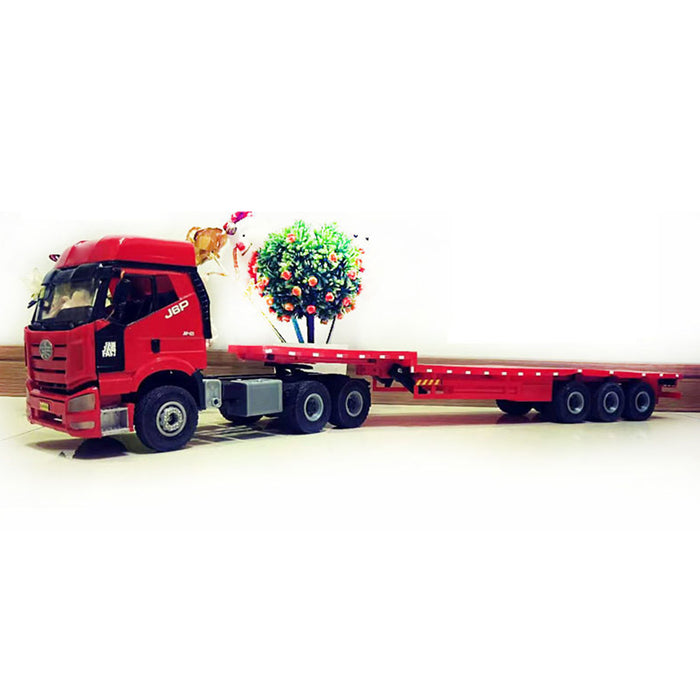 1/24 2.4G RC Simulation Tow Truck Detachable Flatbed Semi Trailer Engineering Tractor 2-speed Gearshift RTR