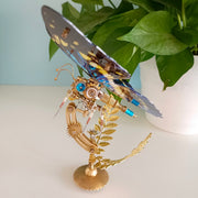 Steampunk 3D Butterfly Model Metal Puzzle DIY Assembly Kit for Kids, Teens and Adults (150PCS+) - Morpho Helena - EngineDIY