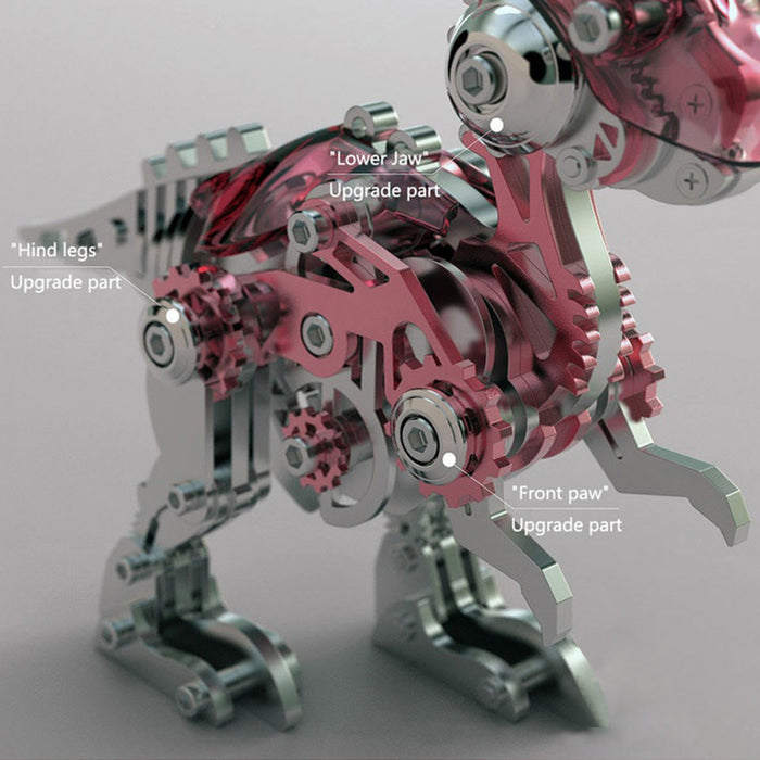 3D Metal Mechanical Dinosaur Model Kit DIY Parasaurolophus Assembly Model - 160PCS