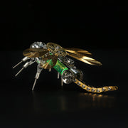 3D Puzzle Model Kit Mechanical Dragonfly with Night Light Color-changing Metal Games  - 260Pcs - EngineDIY