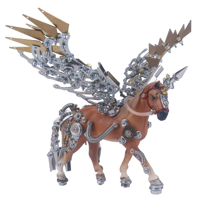 DIY 3D Assembly Metal Mechanical Wing Unicorn Angle Model Kit Toy