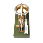 ENJOMOR Retro Metal Steam Engine with Boiler - Vertical Transparent Cylinder Steam Engine Model - STEM Toy - EngineDIY