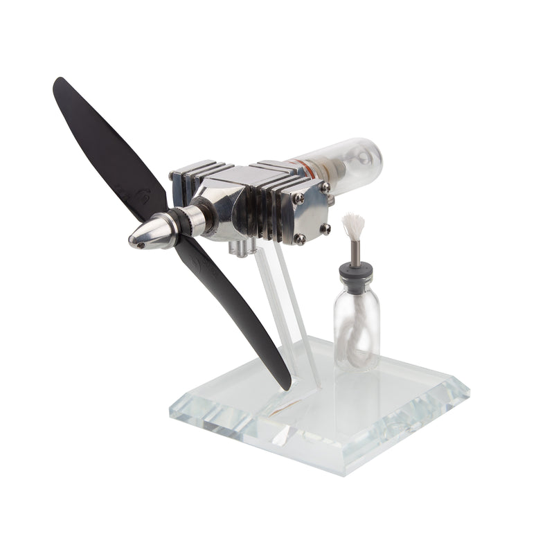 ENJOMOR Plane Head Stirling Engine Pocket Free-piston Motor External Combustion Engine Model Toy - EngineDIY