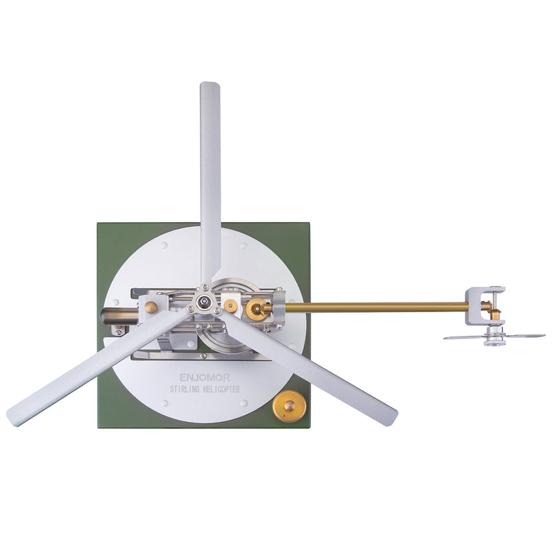 ENJOMOR Stirling Helicopter Model Kit Gamma Hot Air Stirling Engine Model DIY Assembly Model STEM Educational Toy - EngineDIY