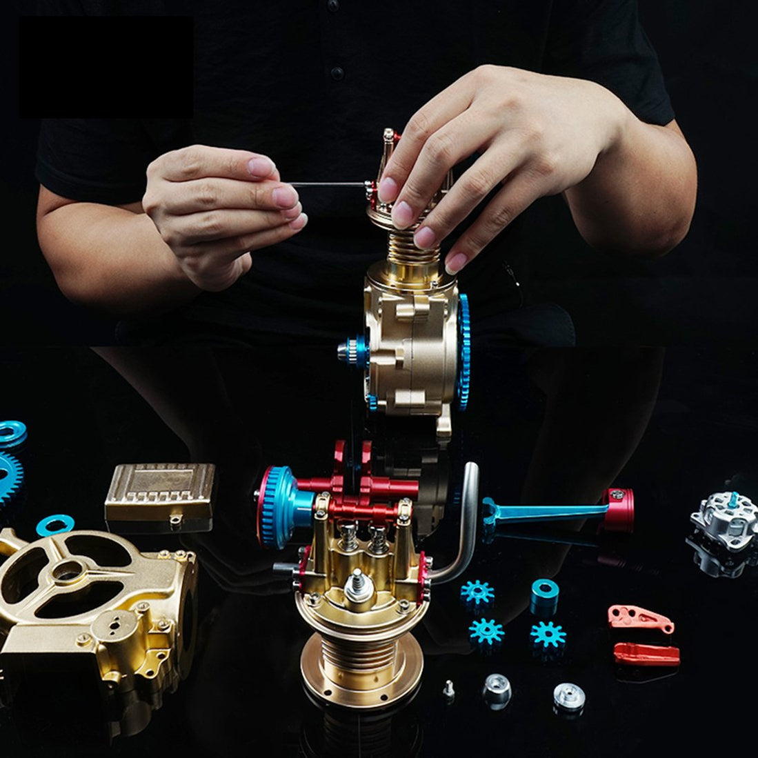 Car Engine Build Kit Car Engine Assembly Kit Single-cylinder Engine Build Kit Gift Toy ...