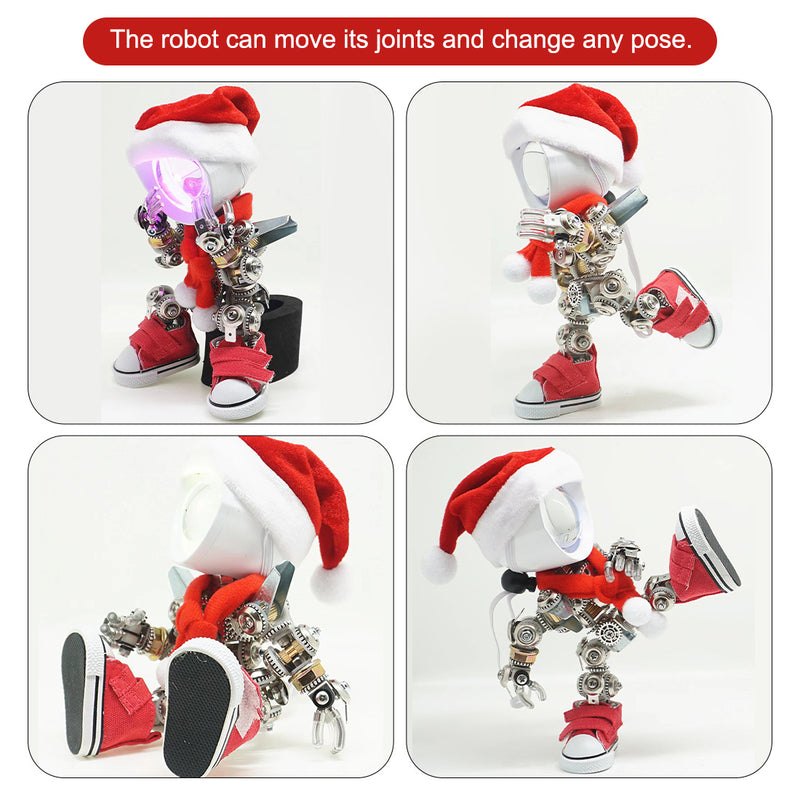 3D Metal Mechanical Punk Guitarist Robot Christmas Colorful Ambient Lamp Model Assembly Kit for Kids, Teens, and Adults-366PCS - EngineDIY