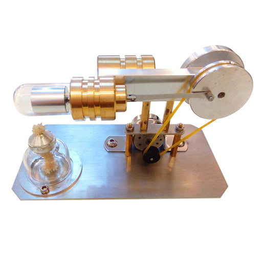 Stirling Engine Kit Single Cylinder Engine Motor Model with Stainless Steel Base - Enginediy - enginediy