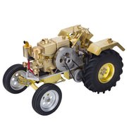 T1 Antique Roller Tractor Model with Mini Water-cooled Single-cylinder Gasoline IC Engine - EngineDIY