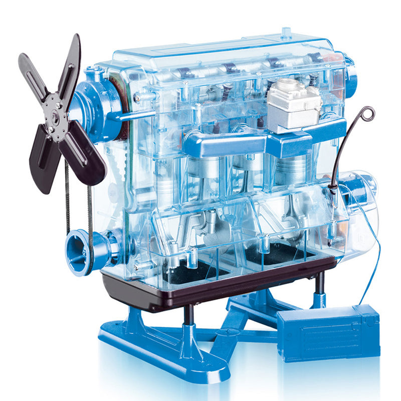 Smithsonian Motor Works Advanced Science Kit - Build Your Own 4 Cylinder Engine Model Kit - DIY Assembly Combustion Engine Kit - EngineDIY