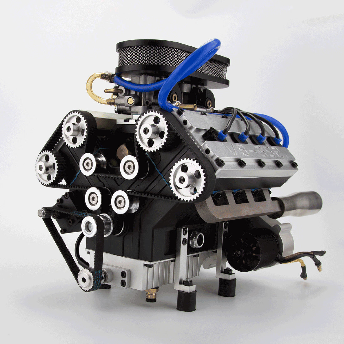 Xpower Model Engine ENJOMOR V8 Engine Model That Works GS-V8 78CC DOHC 4-Stroke 8-Cylinder ...