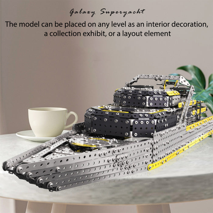 3D Metal Mechanical Puzzle Large Warship Model Assembly Kit for Kids, Teens, and Adults-2451PCS