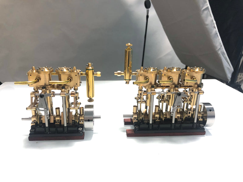 KACIO LS3-13S Steam Engine 3-cylinder Reciprocating Engine with Oil Cup Reverse Rotation Steam Model Boat - EngineDIY