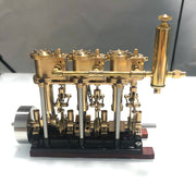 KACIO LS3-13S Steam Engine 3-cylinder Reciprocating Engine with Oil Cup Reverse Rotation Steam Model Boat - EngineDIY