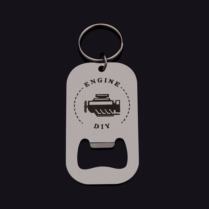 DJ Decks 55mm Button Badge Bottle Opener Key Ring - Custom Design, Metal Keychain With Opener