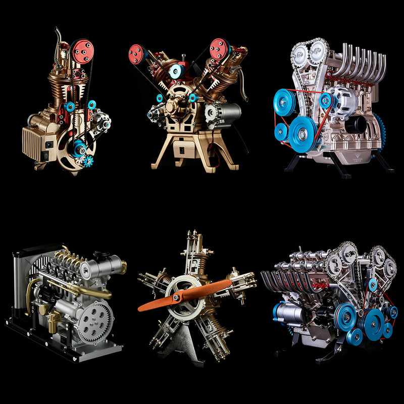 TECHING Full Metal Car Engine Model Kit That Works - Build Your Own Engines - Gift Collection - EngineDIY