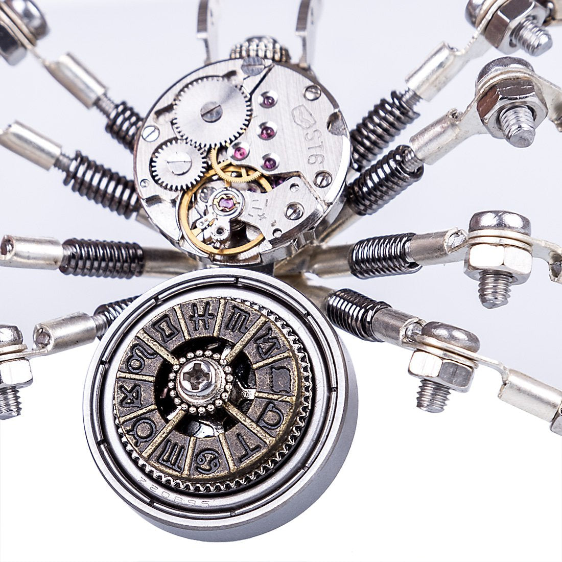 3D Puzzle Model Kit Spider Shaped Mechanical Clock Model  Creative Gift