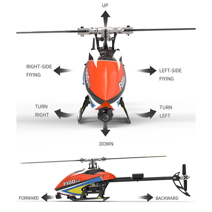 YU XIANG F180V2 RC Plane 2.4G 8CH Direct Drive Brushless RC Helicopter Model - RTF Edition